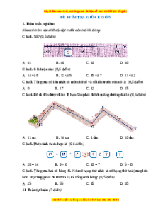 Đề thi giữa kì 1 Toán lớp 2 Chân trời sáng tạo - Đề 5