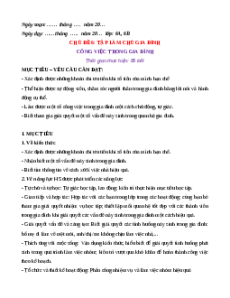 Giáo án Chủ đề 6. Tập làm chủ gia đình