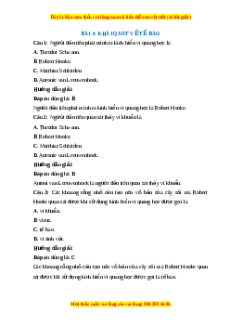 Trắc nghiệm Sinh học 10 Bài 4 Chân trời sáng tạo: Khái quát về tế bào