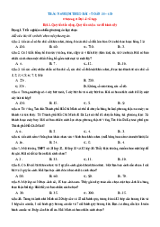 Trắc nghiệm Toán 10 Đúng-Sai, Trả lời ngắn Cánh diều Chương 5