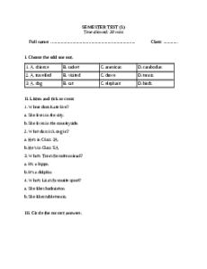 Đề thi Cuối kì 1 Tiếng Anh lớp 5 Global success 2024 (Đề 5)