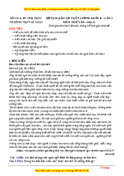 Đề thi thử Ngữ văn trường Lê Xoay - Vĩnh Phúc lần 2 năm 2023