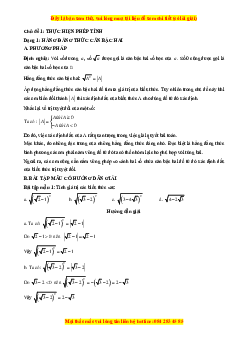 (Chuyên đề) Phương pháp giải Toán 9 (cơ bản, nâng cao)