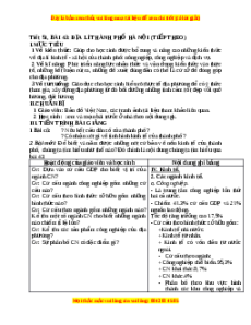 Giáo án Bài 43 Địa lí 9: Địa lí tỉnh thành phố (tiếp theo)