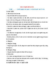 Giáo án Tri thức ngữ văn trang 9 Ngữ Văn 9 Kết nối tri thức