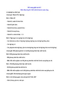 Đề cương ôn tập Giữa kì 1 Toán 10 Kết nối tri thức cấu trúc mới