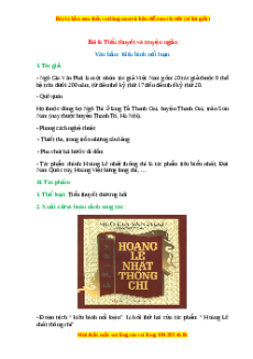 Tác giả - tác phẩm Bài 6: Tiểu thuyết và truyện ngắn Ngữ văn 10 Cánh diều