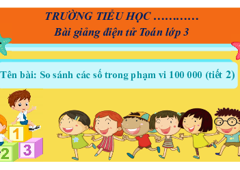 Giáo án Powerpoint So sánh các số trong phạm vi 100 000 Toán lớp 3 Cánh diều