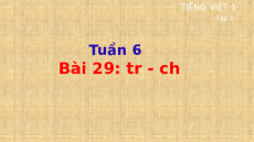 Giáo án Powerpoint Bài 29: tr, ch Tiếng việt lớp 1 Cánh diều