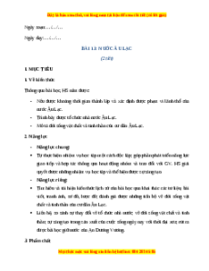 Giáo án Bài 13 Lịch sử 6 Cánh diều (2024): Nước Âu Lạc