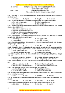 Đề Tốt nghiệp Lịch sử 2024 theo đề tham khảo (Đề 7)