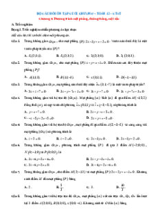 Bài tập ôn tập + Đề kiểm tra Toán 12 Chân trời sáng tạo Chương 5