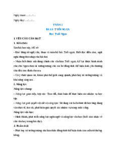 Giáo án Bài 3: Tuổi ngựa Tiếng Việt lớp 5 Kết nối tri thức
