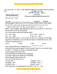 Đề thi HSG Hóa 11 năm 2023-2024 (Đề 20) có lời giải