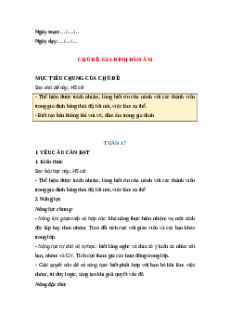 Giáo án Tuần 17 Hoạt động trải nghiệm lớp 5 Kết nối tri thức