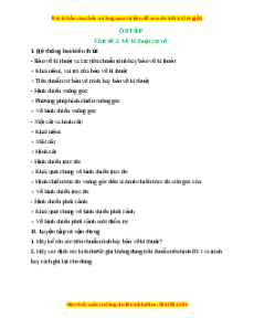 Hệ thống hóa kiến thức Công nghệ 10 Cánh diều Chủ đề 3