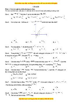Đề thi Toán 11 Cuối kì 2 Chân trời sáng tạo cấu trúc mới (Đề 7)