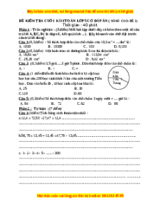 Đề thi cuối kì 2 Toán lớp 5 nâng cao - Đề 2