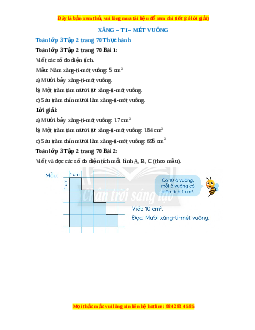 Giải Sgk Toán lớp 3 Bài 32: Xăng-ti-mét (Chân trời sáng tạo)
