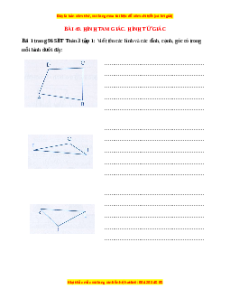 VBT Toán lớp 3 Bài 49 (Cánh diều): Hình tam giác. Hình tứ giác