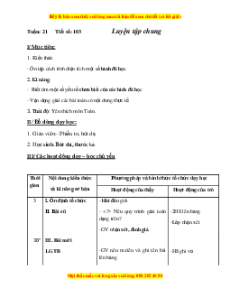 Giáo án Bài 103 Toán lớp 5: Luyện tập chung (Trang 106)