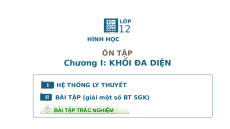 Giáo án Powerpoint Ôn tập chương 1 Toán 12 Hình học