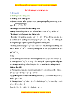 Lý thuyết Bài 5: Phương trình đường tròn Toán 10 Cánh diều