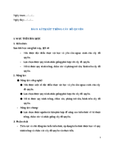 Giáo án chuyên đề Bài 9: Kĩ thuật trồng cây đỗ quyên Công nghệ trồng trọt 10 Kết nối tri thức