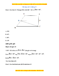 Trắc nghiệm Bài tập cuối chương 3 Toán 7 Kết nối tri thức