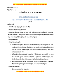 Giáo án Cuộc sống quanh em Tiếng việt 2 Cánh diều