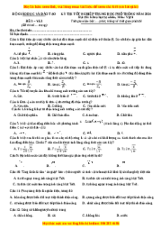 Đề Tốt nghiệp Vật lí 2024 theo đề tham khảo (Đề 3)