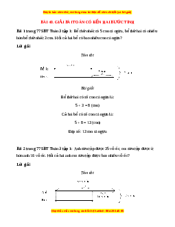 VBT Toán lớp 3 Bài 40 (Cánh diều): Giải bài toán có đến hai bước tính