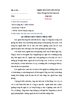 Bài tập cuối tuần Tiếng Việt lớp 5 Chân trời sáng tạo Tuần 12