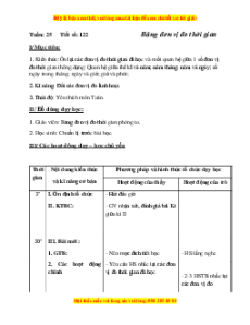 Giáo án Bài 122 Toán lớp 5: Bảng đơn vị đo thời gian