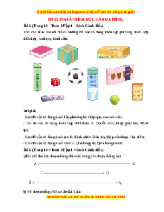 Giải Sgk Toán lớp 3 Bài 3: Ôn tập về hình học và đo lường (Cánh diều)