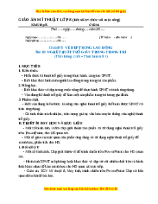 Giáo án Bài 10 Mĩ thuật 8 Kết nối tri thức: Nghệ thuật trổ giấy trong trang trí