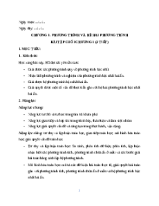 Giáo án Bài tập cuối chương 1 Toán 9 Chân trời sáng tạo
