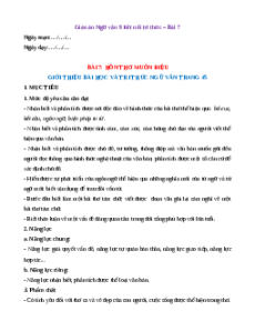 Giáo án Hồn thơ muôn điệu (2024) Kết nối tri thức