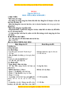 Giáo án Tiếng việt 2 Kết nối tri thức Học kì 1