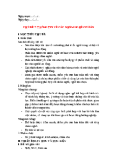Giáo án Chủ đề 7: Thông tin về các nhóm nghề cơ bản HĐTN 11 Chân trời sáng tạo