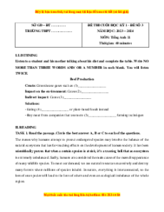 Đề thi cuối kì 1 Tiếng Anh 11 Global success (Đề 3 kèm file nghe)