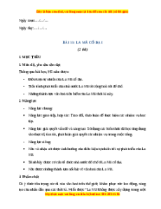 Giáo án Bài 11 Lịch sử 6 Chân trời sáng tạo (2024): La Mã cổ đại