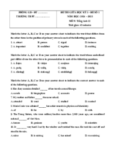 Bộ 10 đề thi giữa kì 1 Tiếng Anh 12 Global success có đáp án