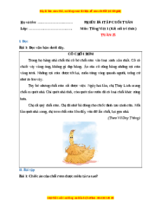 Bài tập cuối tuần Tiếng việt lớp 1 Tuần 25 Kết nối tri thức (có lời giải)