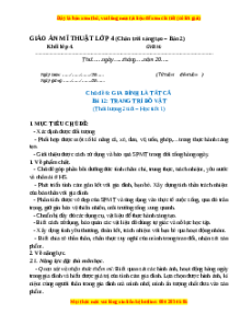 Giáo án Bài 12 Mĩ thuật 4 Chân trời sáng tạo (Phiên bản 2): Trang trí đồ vật