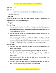 Giáo án Bài 7 Công nghệ lớp 4 Chân trời sáng tạo: Em lắp ghép mô hình kĩ thuật