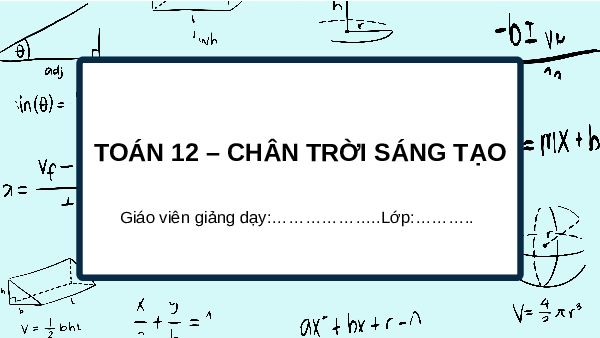 Giáo án Powerpoint Vectơ và các phép toán trong không gian Toán 12 Chân trời sáng tạo