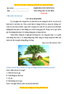 Bài tập cuối tuần Tiếng việt lớp 2 Tuần 30 Cánh diều (có lời giải)