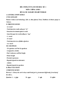 Đề cương ôn tập Cuối kì 2 Tiếng Anh 8 ilearn Smart world