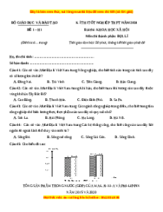 Đề Tốt nghiệp Địa Lí 2024 theo đề tham khảo (Đề 1)